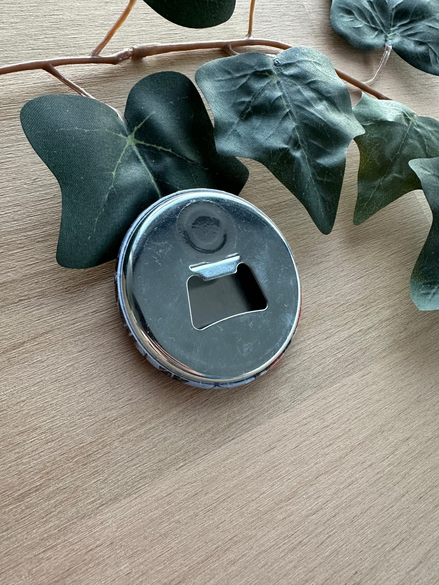 Round Bottle Opener Keepsake Magnet - Single