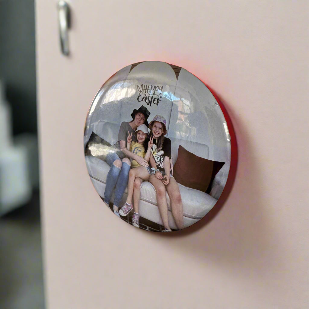 round photo magnet