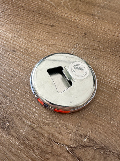 Round Bottle Opener Keepsake Magnet - Single