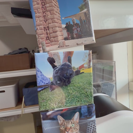 Video of magnets on metal shelf